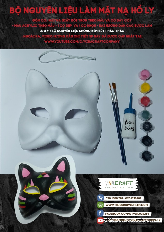 Kit mặt nạ hóa trang hồ ly